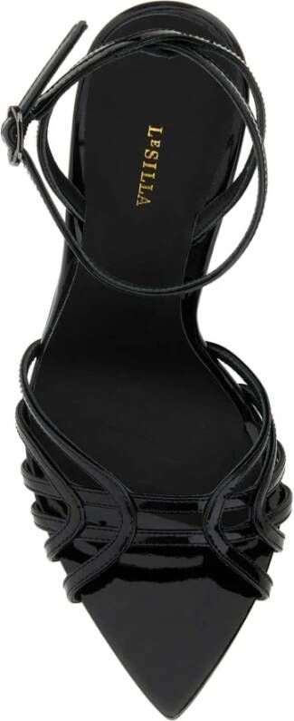 Le Silla Zwarte Bella Sandalen met 10 cm Hak Black Dames