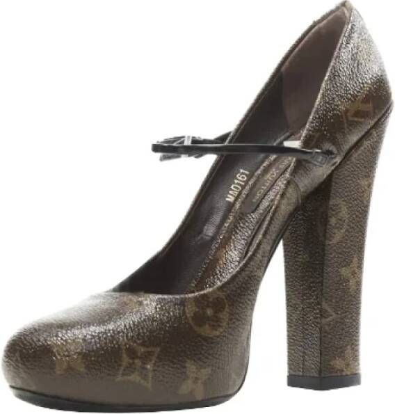Louis Vuitton Vintage Pre-owned Canvas heels Brown Dames