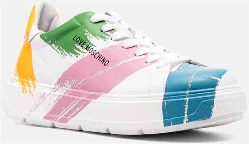 Love Moschino Bold Leren Sneakers Multikleur Meerkleurig Dames