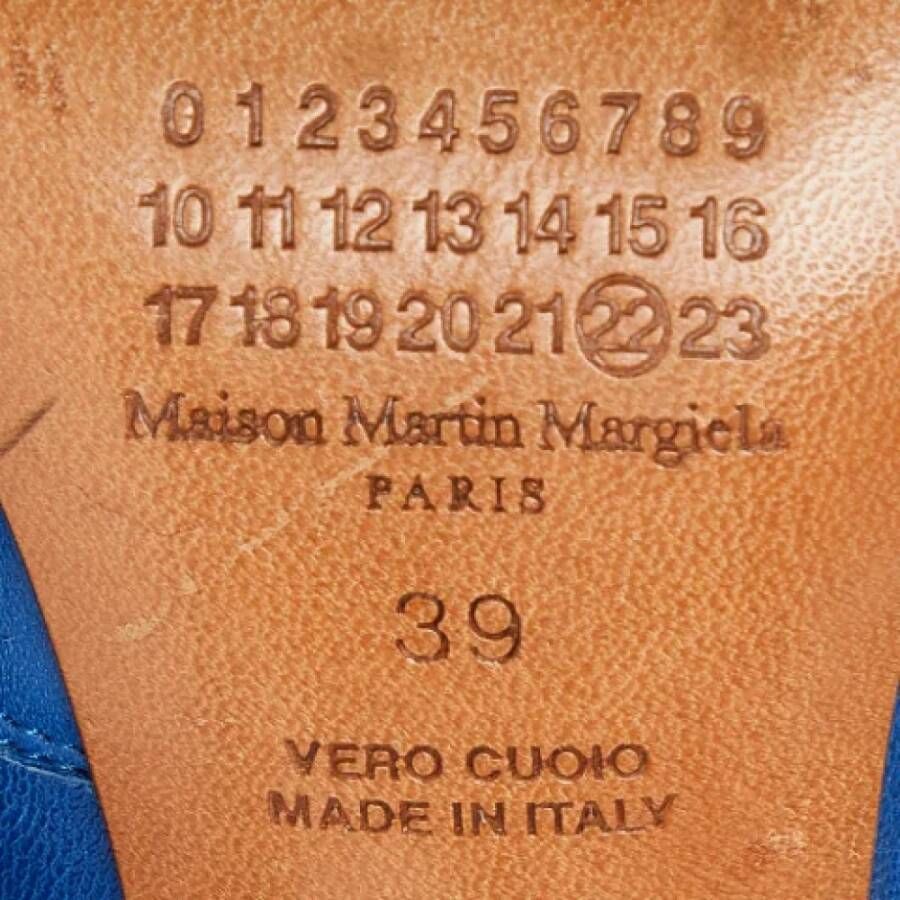 Maison Margiela Pre-owned Leather boots Blue Dames