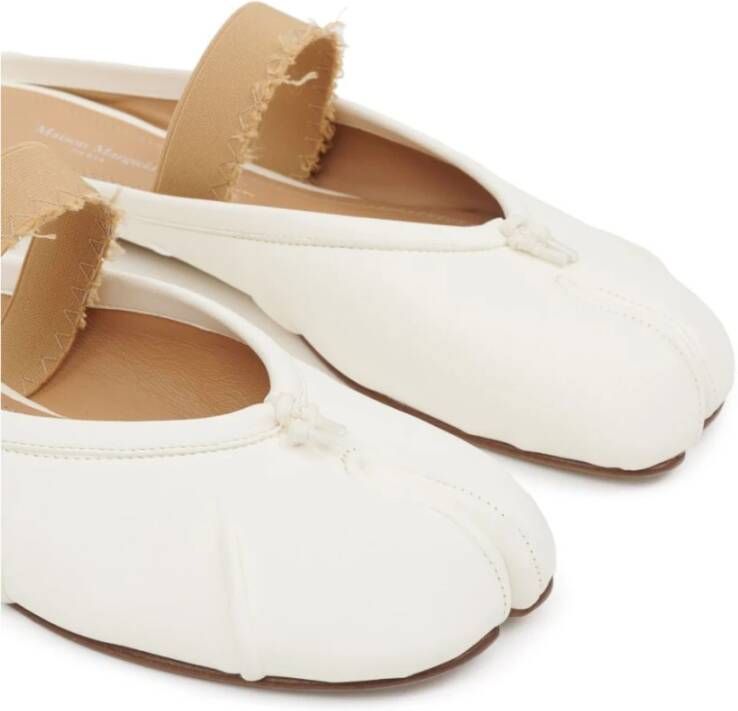 Maison Margiela Witte Elastische Slip-On Platte Schoenen White Dames