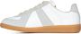Maison Margiela Witte Leren Sneakers met Grijze Suède Inzetstukken White Heren - Thumbnail 10
