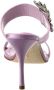 Manolo Blahnik Lila Zijden Sandalen met Kristal Detail Purple Dames - Thumbnail 3