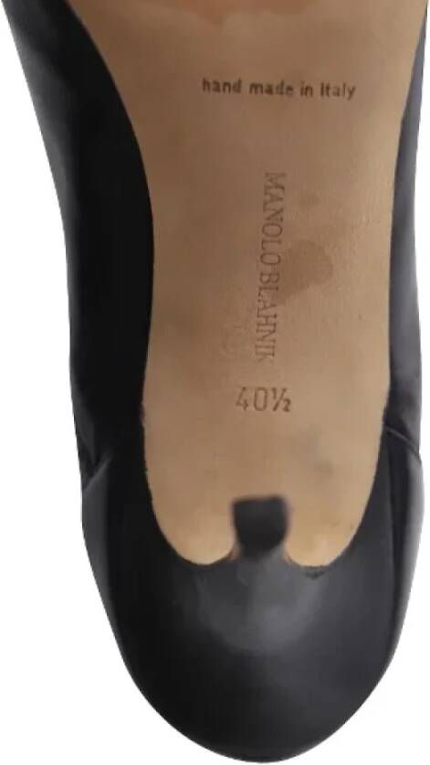 Manolo Blahnik Pre-owned Leather boots Black Dames