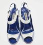 Manolo Blahnik Pre-owned Leather heels Blue Dames - Thumbnail 3