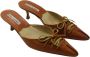 Manolo Blahnik Pre-owned Leather mules Brown Dames - Thumbnail 3
