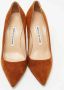 Manolo Blahnik Pre-owned Suede heels Brown Dames - Thumbnail 2