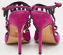 Manolo Blahnik Pre-owned Suede sandals Purple Dames - Thumbnail 5