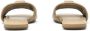 Marc Jacobs Bruin Leren Logo Detail Open Teen Schoenen Beige Dames - Thumbnail 5