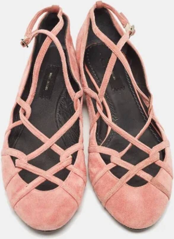 Marc Jacobs Pre-owned Suede flats Pink Dames