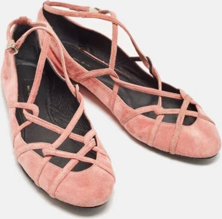 Marc Jacobs Pre-owned Suede flats Pink Dames