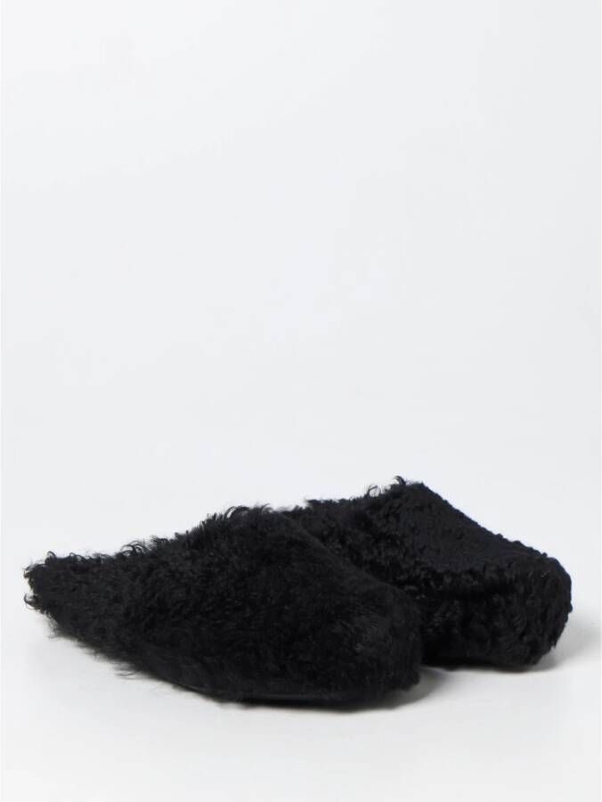 Marni Fussbet Sabot lammy slippers Zwart - Foto 3