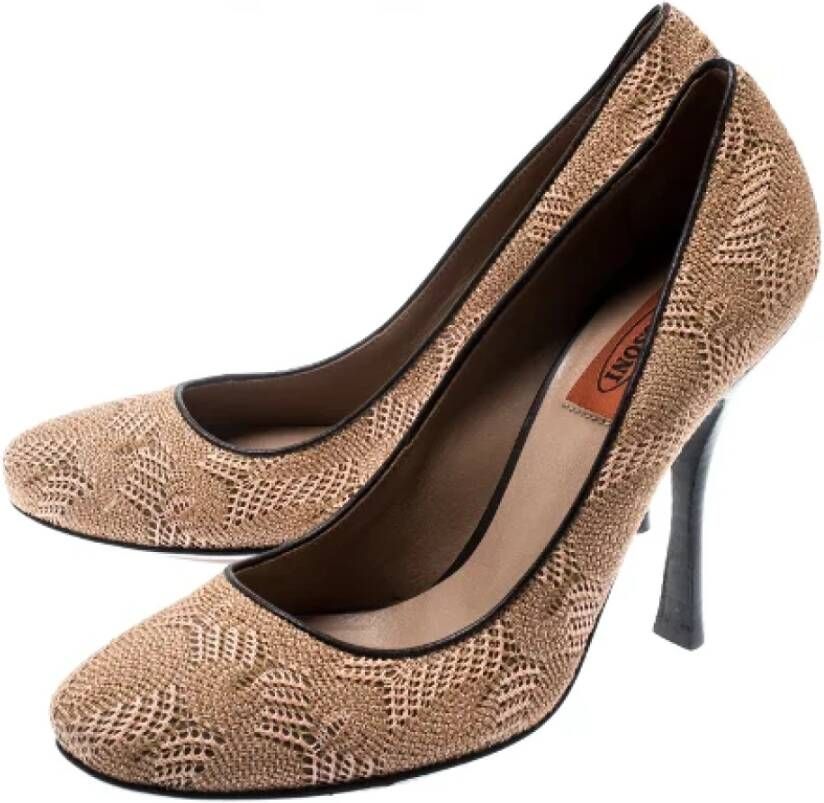 Missoni Pre-owned Fabric heels Beige Dames