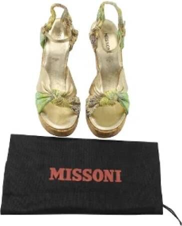 Missoni Pre-owned Leather heels Yellow Dames