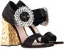 Miu Pre-owned Silk sandals Black Dames - Thumbnail 3