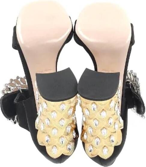 Miu Pre-owned Silk sandals Black Dames