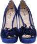 Miu Pre-owned Suede heels Blue Dames - Thumbnail 2