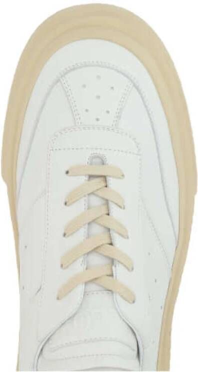 MM6 Maison Margiela Witte Leren Flatform Sneakers White Heren