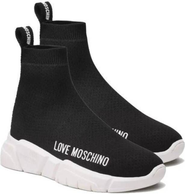 Moschino Love Sneaker Hardloopsok Schoen Zwart Dames