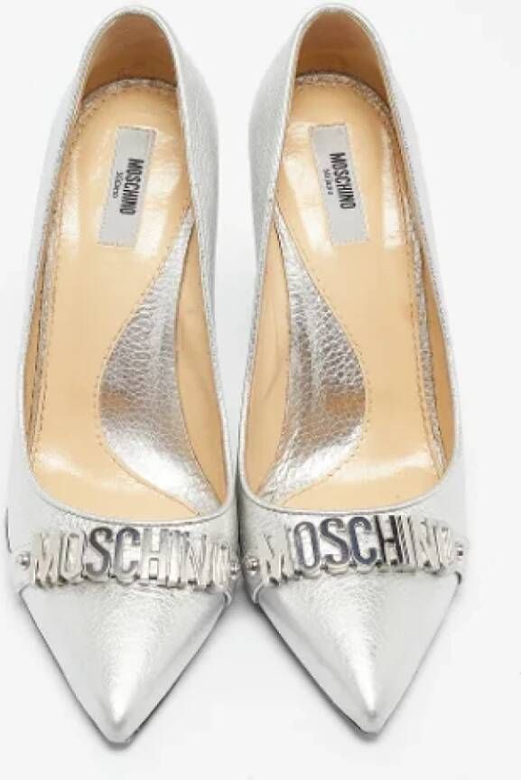 Moschino Pre-Owned Pre-owned Leather heels Gray Dames