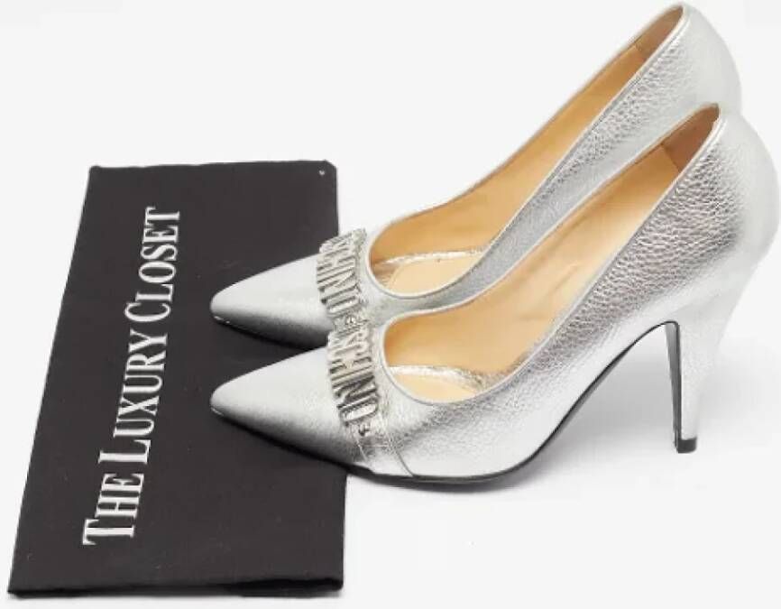 Moschino Pre-Owned Pre-owned Leather heels Gray Dames