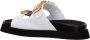 Moschino Platte sandalen met logo en metalen applicaties White Dames - Thumbnail 5