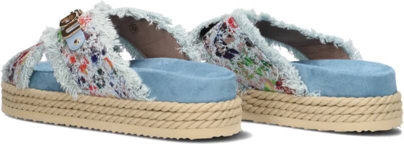 Mou Slippers Jeans blauw Multicolor Dames