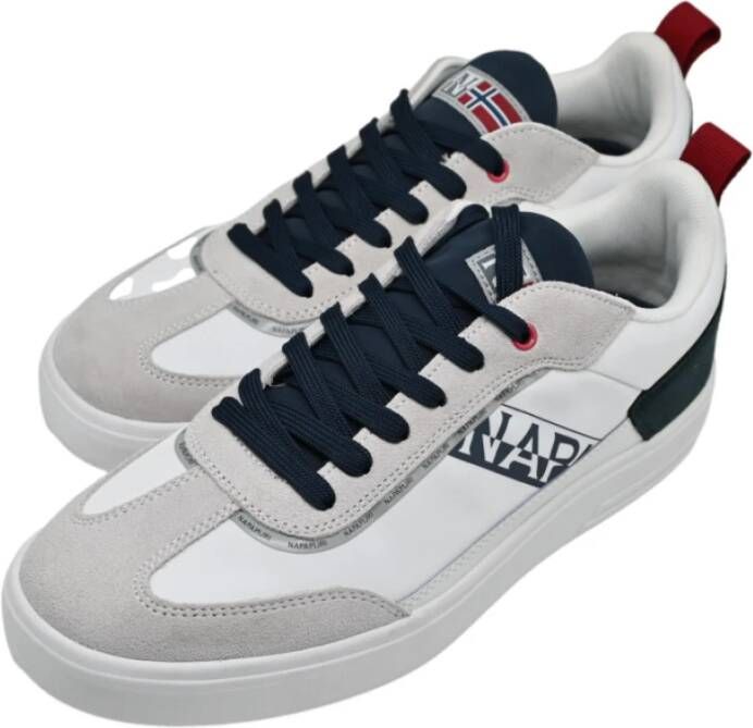 Napapijri Stijlvolle Sneakers in Wit Marineblauw Multicolor Heren