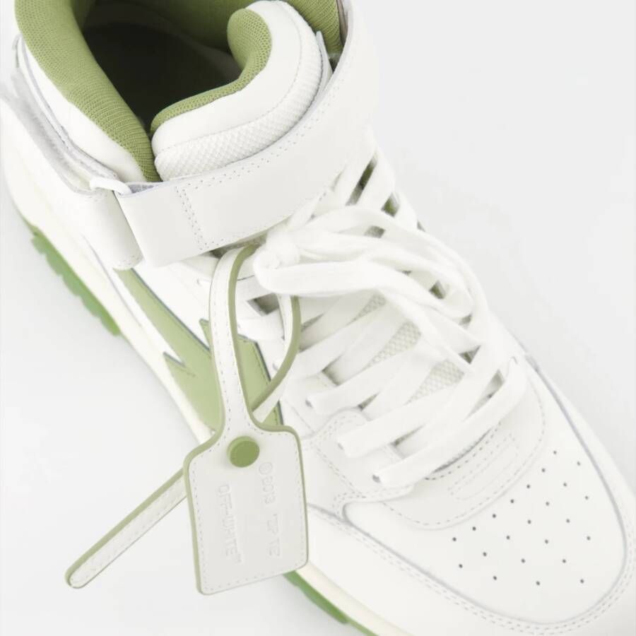 Off White Hoge Leren Bicolor Sneakers Multicolor Heren