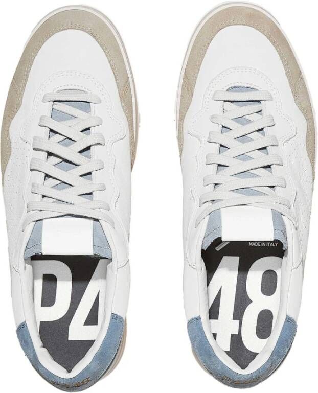 P448 Bali Retro Blu Sneakers Stijl en Comfort White Heren