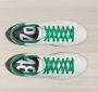P448 Witte leren sneakers met groene accenten White Heren - Thumbnail 7