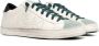 P448 John Sneakers met wit leer en lichtgroen suède Wit Heren - Thumbnail 3