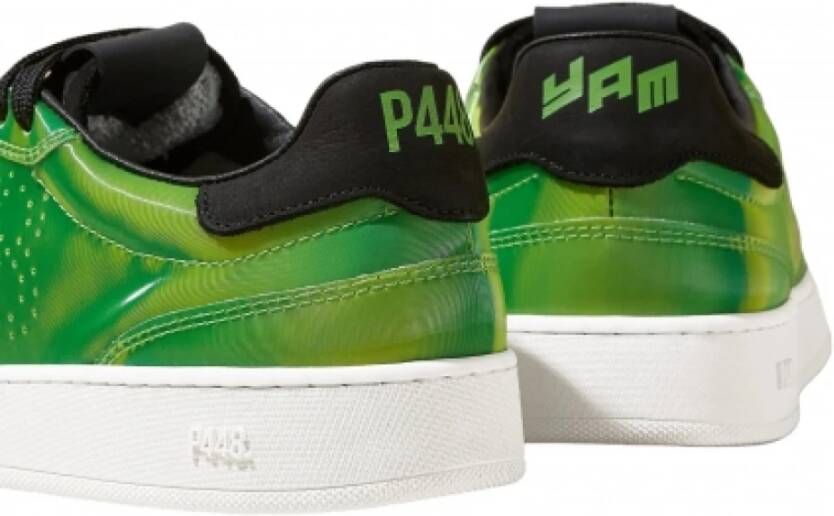 P448 Neon Green Black Metallic Sneakers Yam Green Heren
