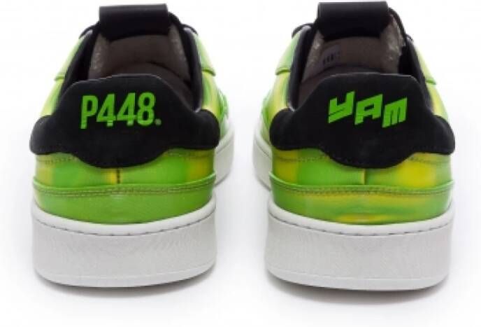P448 Neon Green Black Metallic Sneakers Yam Green Heren