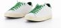 P448 Witte leren sneakers met groene accenten White Heren - Thumbnail 11