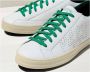 P448 Witte leren sneakers met groene accenten White Heren - Thumbnail 12