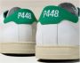 P448 Witte leren sneakers met groene accenten White Heren - Thumbnail 13