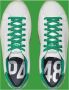 P448 Witte leren sneakers met groene accenten White Heren - Thumbnail 14