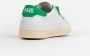 P448 Witte leren sneakers met groene accenten White Heren - Thumbnail 2