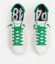 P448 Witte leren sneakers met groene accenten White Heren - Thumbnail 6