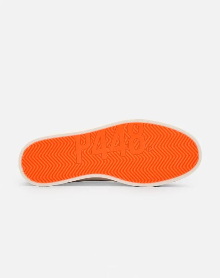 P448 Witte Sneakers met Oranje Details Multicolor Heren