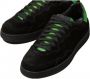 P448 Zwarte Suède Neon Groene Skate Sneakers Black Heren - Thumbnail 8