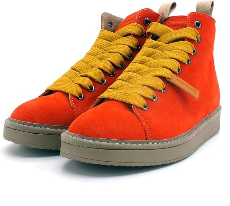 Panchic Oranje Suède Sneakers Brede Veters Orange Heren