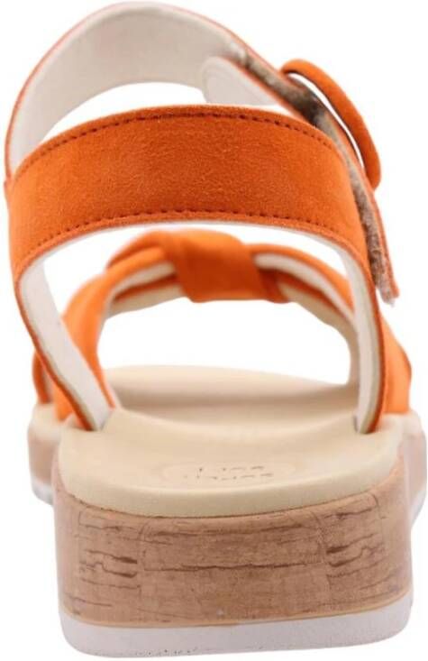 Paul Green Platte sandalen voor vrouwen Orange Dames