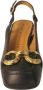 Pedro Miralles Zwarte Leren Pumps met Gouden Detail Black Dames - Thumbnail 3