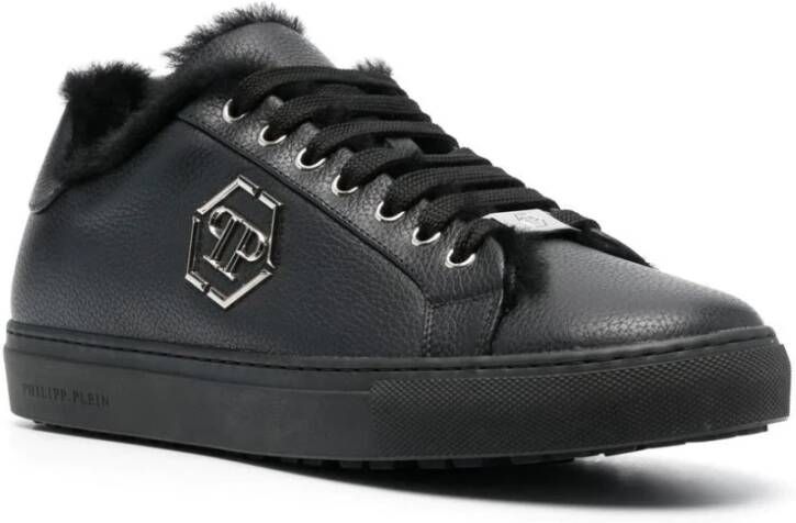Philipp Plein Hexagon Lo-Top Zwarte Sneakers Black Heren