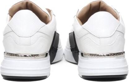 Philipp Plein Witte Sneakers 98%Cotton 2%Elastan White Heren