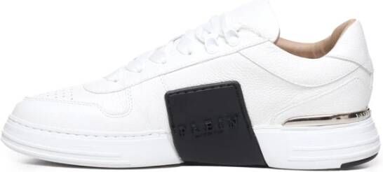 Philipp Plein Witte Sneakers 98%Cotton 2%Elastan White Heren