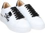 Philipp Plein Witte zwarte leren sneakers White Heren - Thumbnail 2