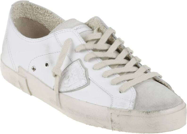 Philippe Model Witte Leren Sneakers White Heren